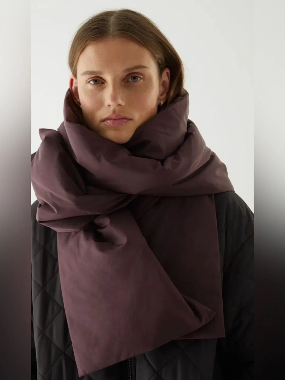 COS Purple Hooded Scarf Hybrid.